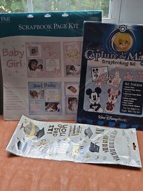 Scrapbook Supplies, Set Of 3- Disney, Baby Girl And Grad